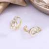 Japanese and Korean niche light luxury retro natural shell earrings and ear loops, simple and versatile Japanese and Korean fresh and clean earrings and ear rings for women details Picture